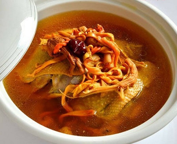 Món gà hầm đông trùng hạ thảo Món gà hầm đông trùng hạ thảo