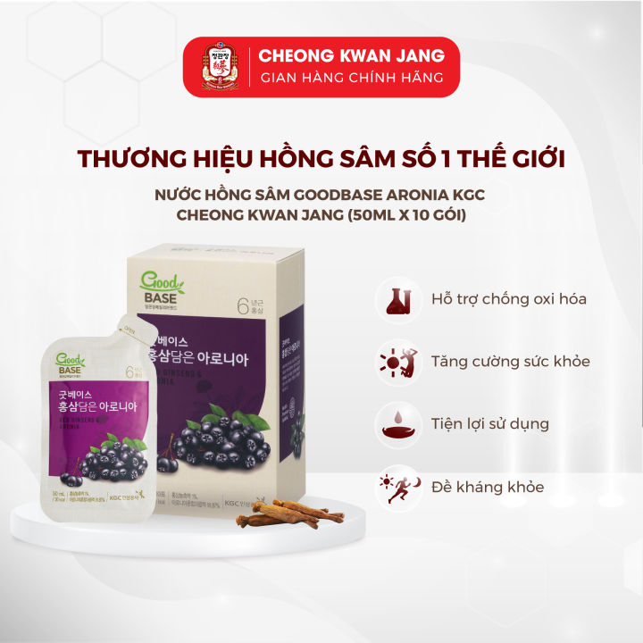 Nước Hồng Sâm Goodbase Aronia KGC Cheong Kwan Jang (50ml x 30 gói)