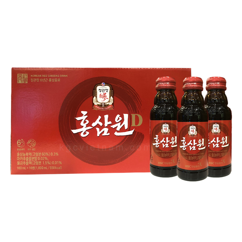Nước tăng lực hồng sâm Won 100ml x 10 chai