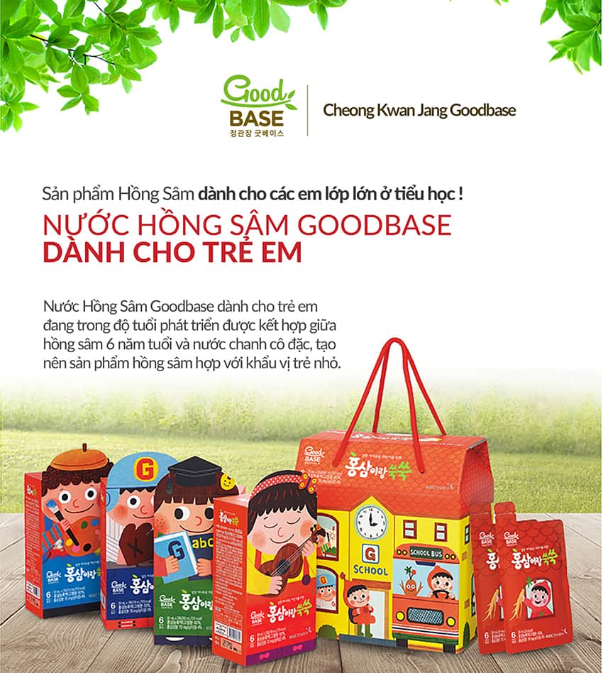 Nước hồng sâm Goodbase dành cho trẻ em KGC Cheong Kwan Jang (30ml x 28 gói)